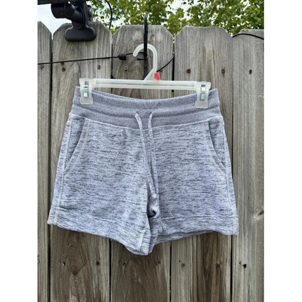 Athleisure Loungewear 90 Degree by Reflex Shorts XS Gray Space Dye Knit